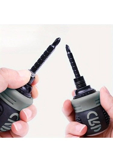 Dashanshop Siyah 7li Çok Amaçlı Teleskobik Tornavida Seti Tork Phillips Uç Değişebilir Diğer