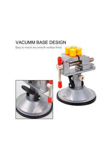 Tenfowee Vakumlu Mini Mengene - 360 Derece Dönebilir Alüminyum Başlık, 12-55mm Sıkma Aralığı İle Model Yapımı Ve Saat Tamiri İçin