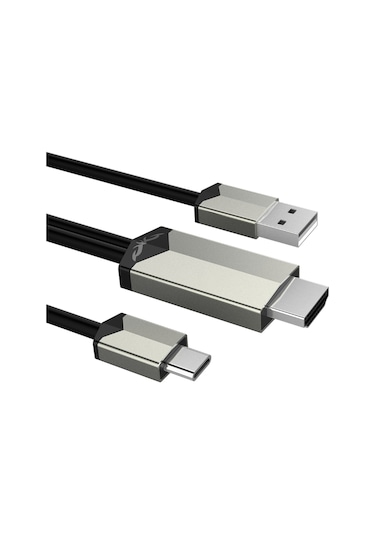 Springsun Mirascreen Tc02 Type C - Hd Video Kablosu Usb C - Hdtv Kablosu Uhd 4k Yansıtma Usb Güç Kaynağı