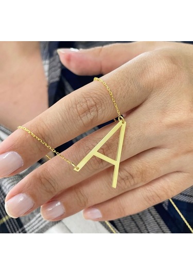 Simurg Jewellery Altın Kaplama Gümüş A Kolye
