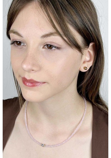 Nazar Boncuklu, Pembe Taşlı Kolye 428 Pembe