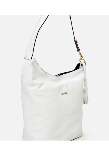Hotiç Kadın Deri Beyaz Asimetrik Yumuşak Dokulu Omuz Çantası 03cah309160a900 Beyaz