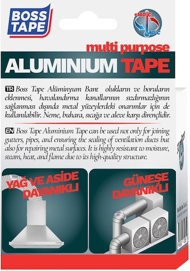 Boss Tape Alüminyum Bant Akrilik 30 mikron En:48mm Boy:10mt