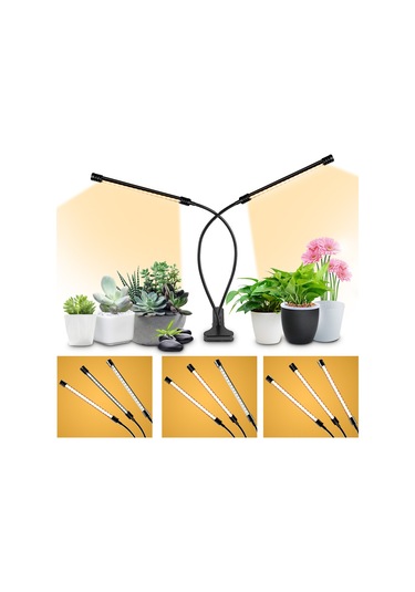 Symbee 3 Kafa Usb Bitki Büyüme Lambası - Tam Spektrum, 5 Seviye Parlaklık, 4/8/12 Saat Zamanlayıcı Ve Hafıza Özelliği Gösterildiği Gibi