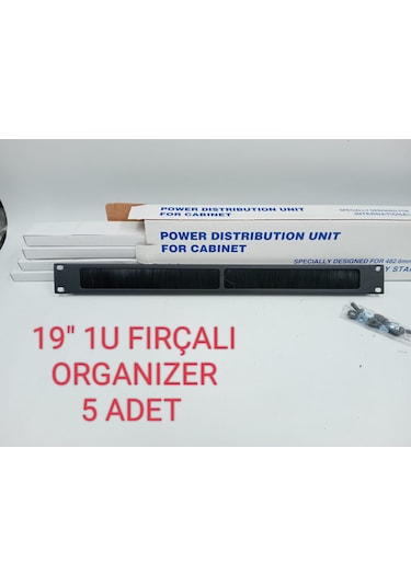 AMP 19″ 1U Fırçalı Organizer 5 Adet