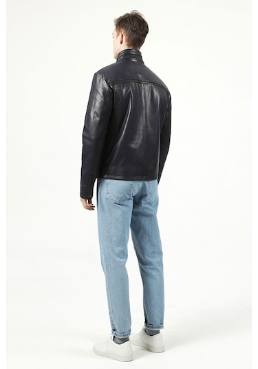 Dericlub Sdx2020 Jumbo Gerçek Deri Erkek Mont Siyah