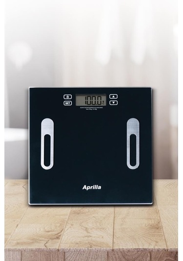 Aprilla Dijital Yağ Ölçer Vücut Analizi Cam Baskül
