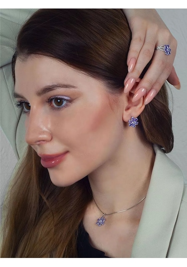 Pavlova Jewelry Eda Yıldız Gümüş Çiçek 925 Kolye 185941341