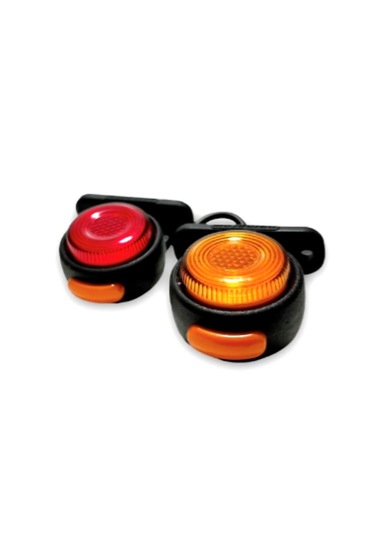 10 Adet Neon Ledli Takoz Lamba 12-24 Volt Sarı-kırmızı