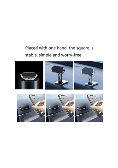 Joyhub 2 Adet Çok Fonksiyonlu Araba Telefonu Tutucu Manyetik Emme Enstrüman Paneli Navigasyon Vantuz Tutucu F6 Siyah Vantuzlu Evet Jftgyz