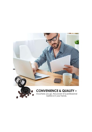 Ximistore9 Keurig K Makinaları İçin Yeniden Kullanılabilir Kahve Filtresi, 6 Adet Paket + Kaşık, Paslanmaz Çelik Ağızlı Kapağıyla Siyah