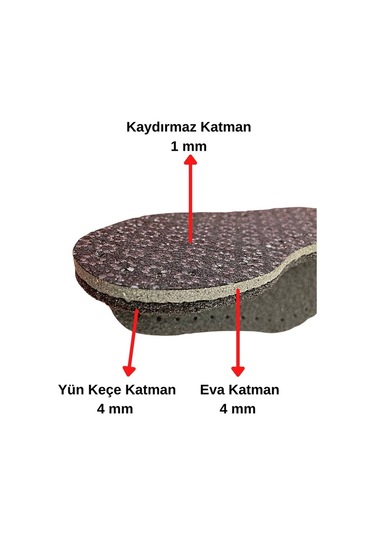 İpekbazaar Eva - Yün Keçe Hobi Örgü Panduf Patik Tabanı Kaydırmaz - 12 Çift