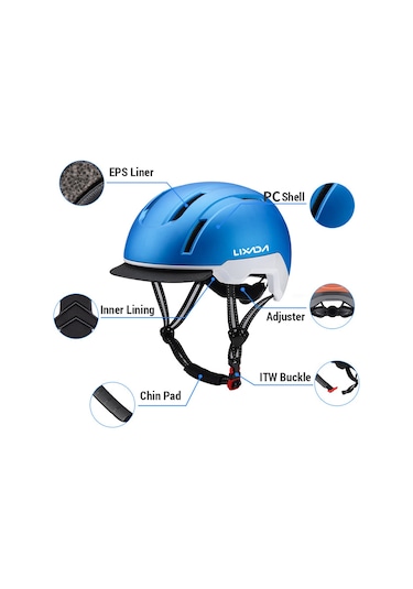 Lixada Gri Nefes Alabilir Darbeye Dayanıklı Bisiklet Kaskı 12 Standart Gri