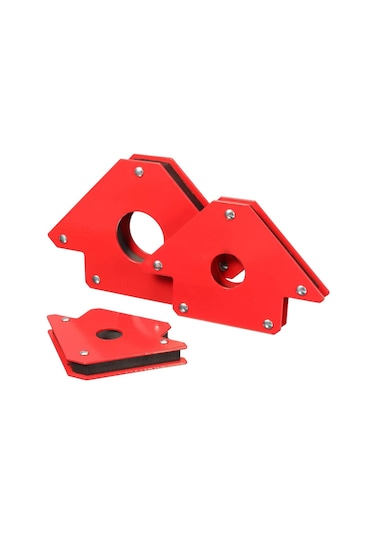 3'Lü Set, Manyetik Açılı Kaynak Tutucu Mıknatıs, Manyetik Gönye