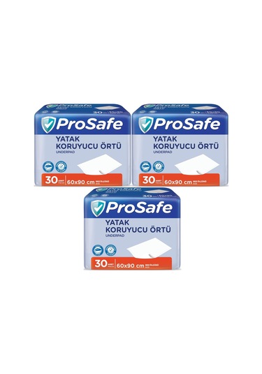 Prosafe Hasta Alt Açma Yatak Koruyucu Örtü 60 90cm 90 Adet 3pk 30