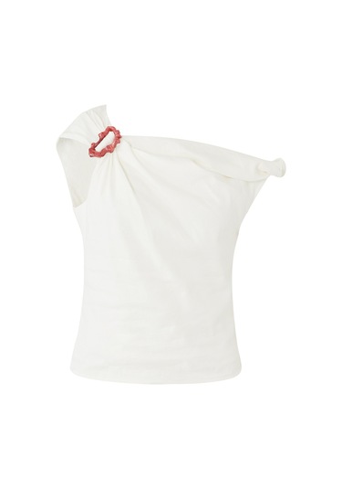 Anna Quan Şık Off - Shoulder Bluz İvory