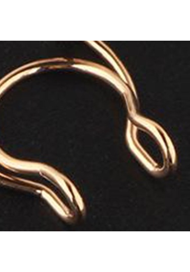 Suntek Paslanmaz Çelik Burun Halkası 8mm Döngü Altın-gül Altın