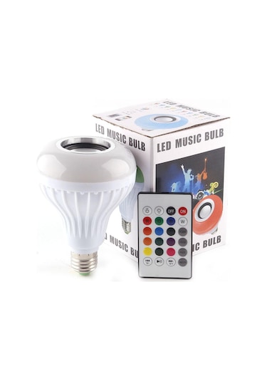 Powerlux Uzaktan Kumandalı Bluetooth Hoparlör Rgb LED Ampul