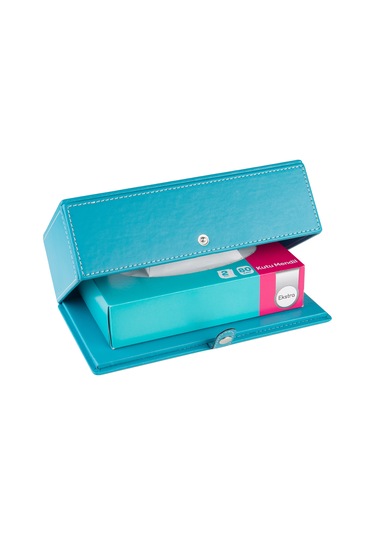 2k Suni Deri Peçetelik Mendil Kutusu 13 24 6 Cm. Turkuaz Turkuaz