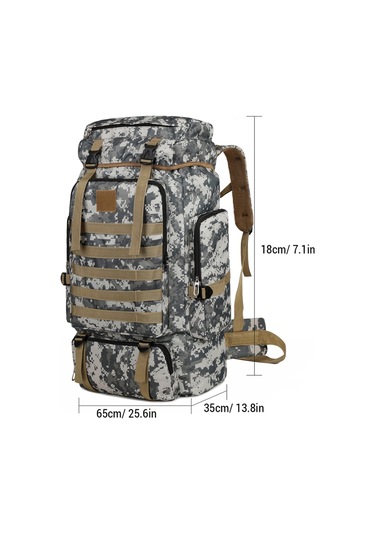 Hombey Açık Hava Çantası Büyük Kapasiteli Yürüyüş Sırt Çantası Açık Hava Kamp Sırt Çantası Tuval Trekking Asker Yeşili