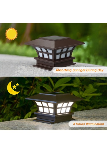 Dofolink Güneş Enerjili 1w Led Direk Lambası, Otomatik Işık Kontrolü, 600mah Şarjlı Pil, Ip55 Su Geçirmez, Islak Beyaz, Bahçe Ve Bahçe İçin Sıcak Beyaz