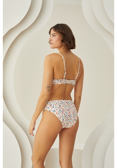Nbb Kadın Renkli Puantiyeli Kaplı Bikini Takımı Çok Renkli