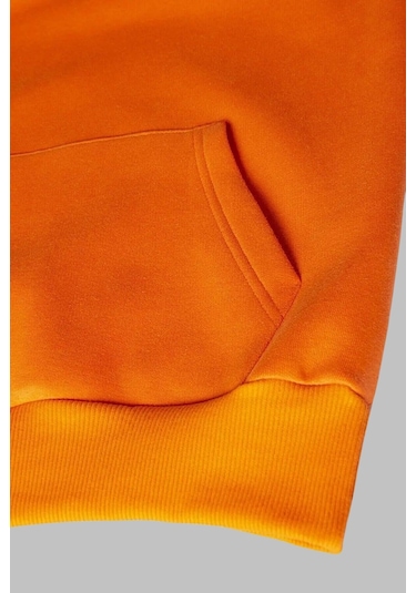 Be Happy Baskılı Kapüşönlü Sweatshirt Füme