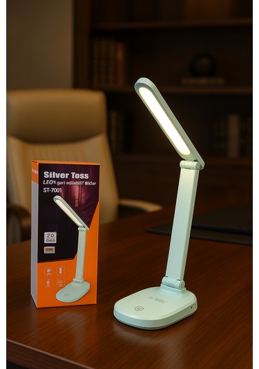 Silver Toss St-7001 Şarjlı Led Masa Lambası