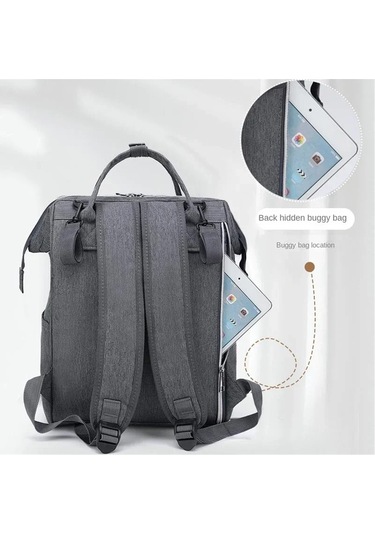 Jialan Anne Bebek Bezi Çantaları Bebek Arabası Asılı Çanta Anne Gri