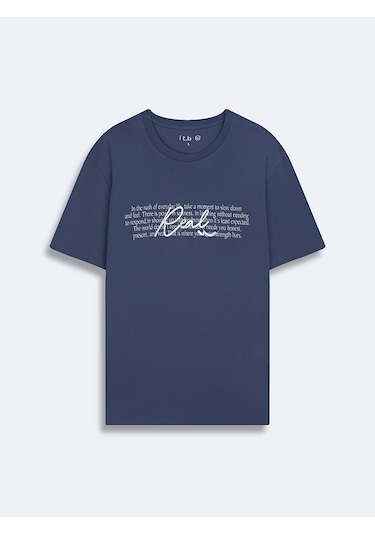 LTB Silver Logo Baskılı Regular Mavi T-shırt Çok Renkli