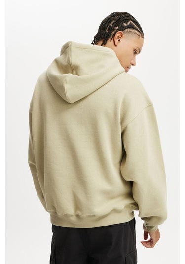 Bej Kapüşonlu Kanguru Cep Erkek Sweatshirt E7169 Bej