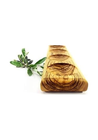 Zethome Zeytin Ağacı Ahşap Sosluk Çerezlik Dörtlü