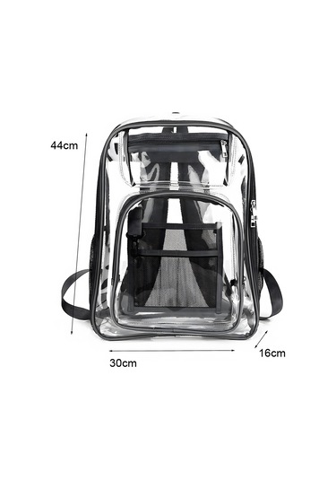 Springsun Renkli Seyahat Ve Spor Etkinlikleri İçin Su Geçirmez Şeffaf Pvc Sırt Çantası - 46x30x16 Cm, Unisex Çok Renkli