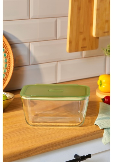 Karaca Green Dikdörtgen Saklama Kabı 2700 Ml Yeşil