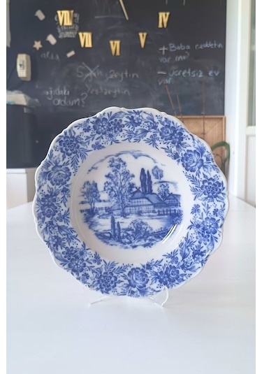 Weiden Kusursuz Alman Antika Porselen Yemek Tabağı 23cm