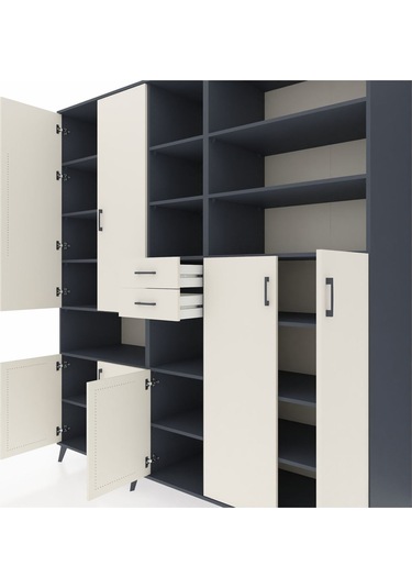 Kronos Dolap 17 Raflı 2 Çekmeceli 7 Kapaklı 220x59x243 Antrasit-aytaşı/aytaşı Aytası/aytası Kronos Dolap 17 Raflı 2 Çekmeceli 7 Kapaklı 220x59x243 Antrasit-aytaşı/aytaşı Aytası/aytası