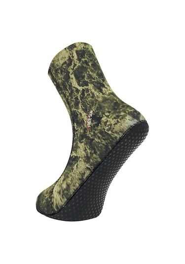 Free-Sub 5Mm Opencell Expert Green Kamuflaj Tabanlı Dalış Çorabı (489036321) Kamuflaj