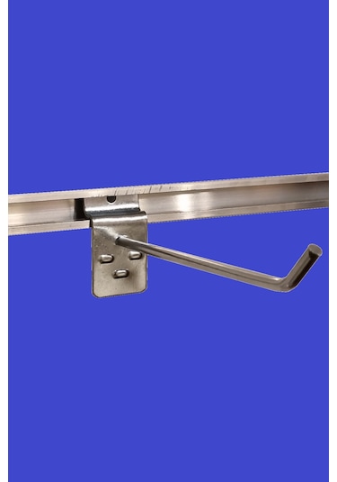 200 Adet 15 cm Kanallı Pano Kancası Raf Askısı Krom
