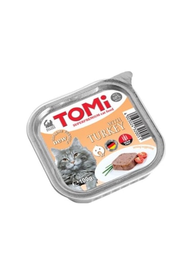Tomi Hindi Etli Pate Yetişkin Kedi Yaş Maması 100 G