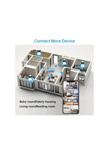 Xuweiwei Joan 3mp Hd Akıllı Güvenlik Kamerası C2t 3mp Tam Renkli Gece Görüşü İki Yönlü Ses Hareket Algılama Uzaktan Kontrol