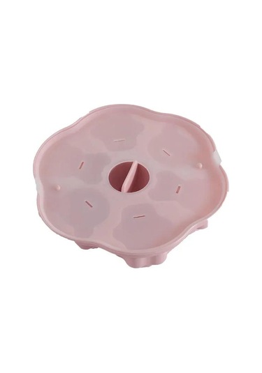 Gıda Sınıfı Silikon Dondurma Jöle Kalıbı Kapaklı Sevimli Çizgi Film Şekilli Jöle Süt Jölesi Bebek İçin Buz Küpü Kalıbı Mutfak Aletleri Pembe