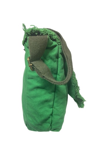 Vintage Salaş Orta Boy Unisex Günlük Çapraz Postacı Tablet Çantası M 32 Cm X 27 Cm Yeşil