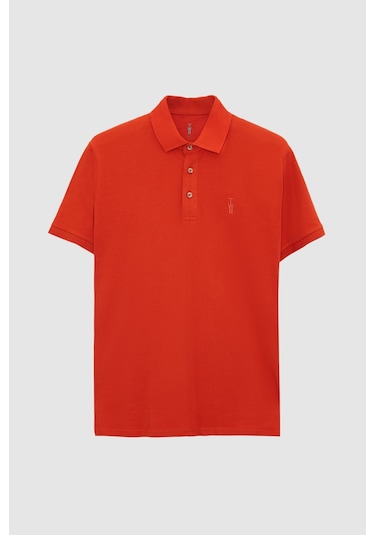 Twn Slim Fit Kiremit Pike Dokulu T-shirt 4ec146011784m KIREMIT