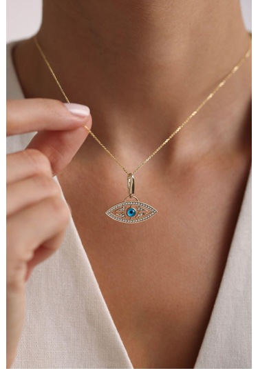 Nazar Boncuklu Biggo Göz Charm Kolye Ucu