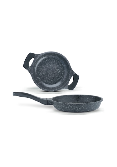 Thermoad Döküm 2 Parça Flora Tava Sahan Seti Gri