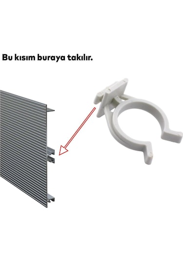 Alüminyum Baza Klipsi Mutfak Dolap Tezgah Alt Kısım Kapatma Klips