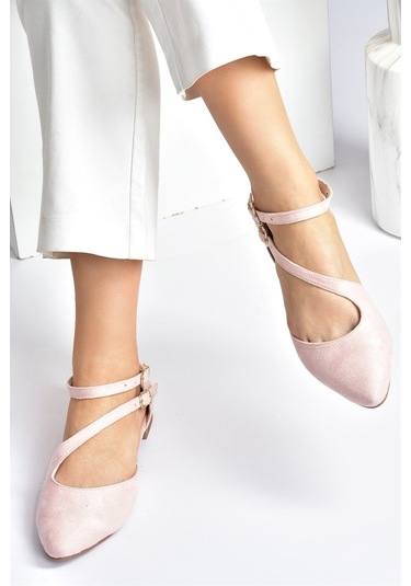 Fox Shoes Pudra Kadın Babet D726016902 Pudra