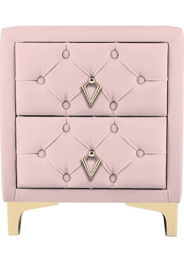 Ruby 2 Çekmeceli Komodin-gold Model Kapitoneli Yatak Odası Iki Çekmeceli Komodin&şifonyer Modelleri Pembe Ruby 2 Çekmeceli Komodin-gold Model Kapitoneli Yatak Odası Iki Çekmeceli Komodin&şifonyer Modelleri Pembe