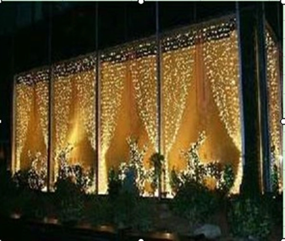 2x2 Perde Led Yeşil 8 Animasyonlu Yeşil