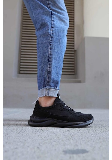 Knack Sneakers Ayakkabı 065 Siyah Süet (Siyah Taban) (553565759)
